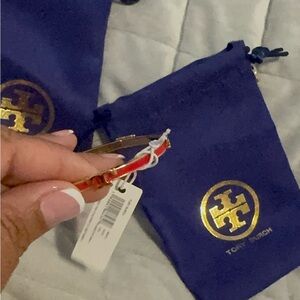 Tory Burch Gold and White Bangle